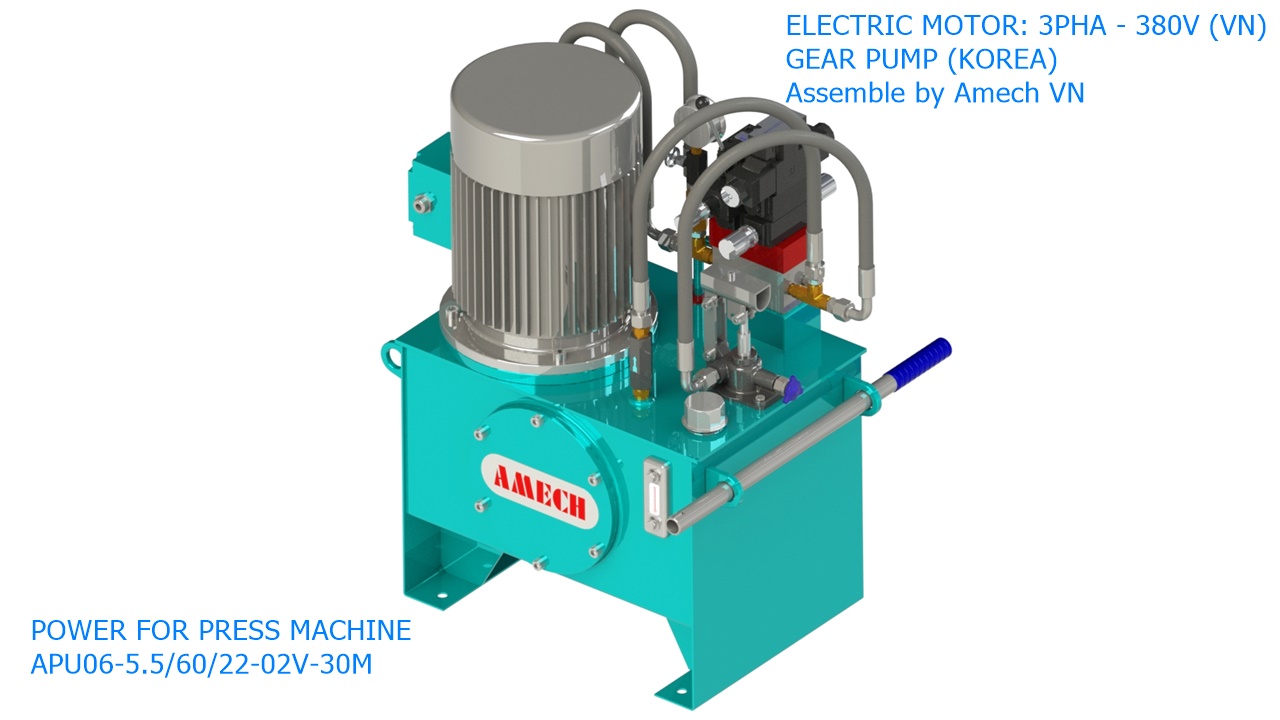 Bộ nguồn thủy lực cho máy ép đóng kiện phế liệu APU06-50-30M